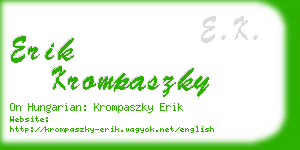 erik krompaszky business card